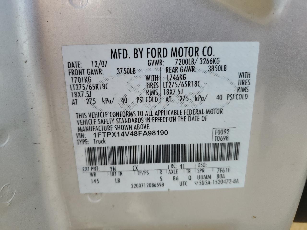 2008 Ford F-150 - Image 12