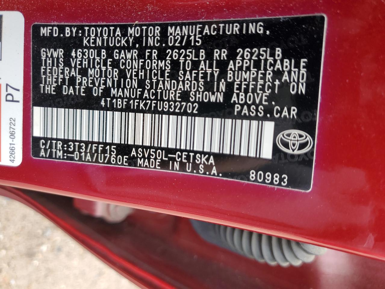2015 Toyota Camry - Image 13