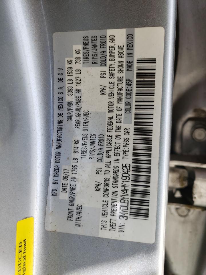 2017 Toyota Yaris Ia VIN: 3MYDLBYV4HY190425 Lot: 49106845