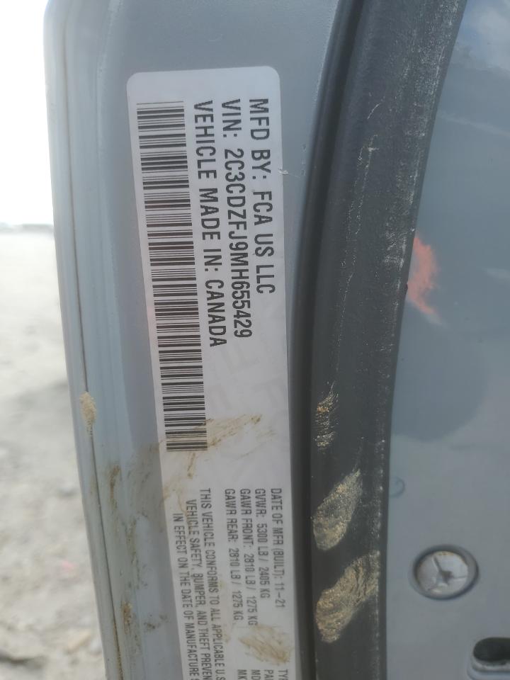 2021 Dodge Challenger R/T Scat Pack VIN: 2C3CDZFJ9MH655429 Lot: 49376775