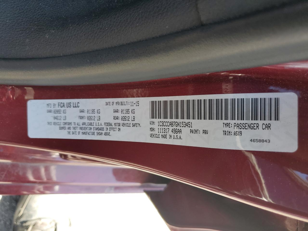 2016 Chrysler 200 - Image 12