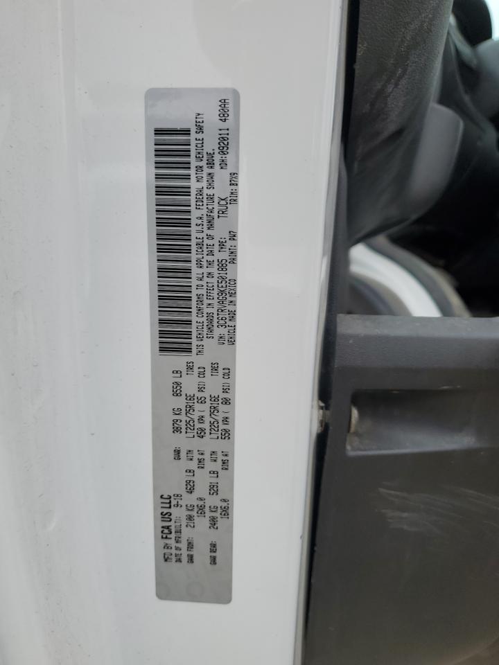 2019 Ram Promaster 1500 1500 Standard VIN: 3C6TRVAG9KE501885 Lot: 47291325