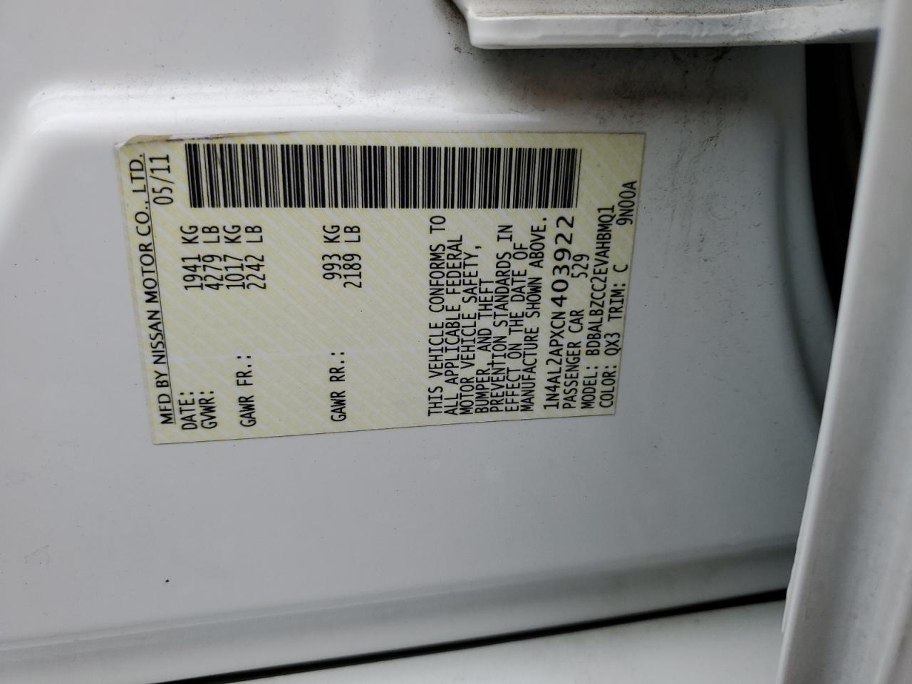 2012 Nissan Altima - Image 13