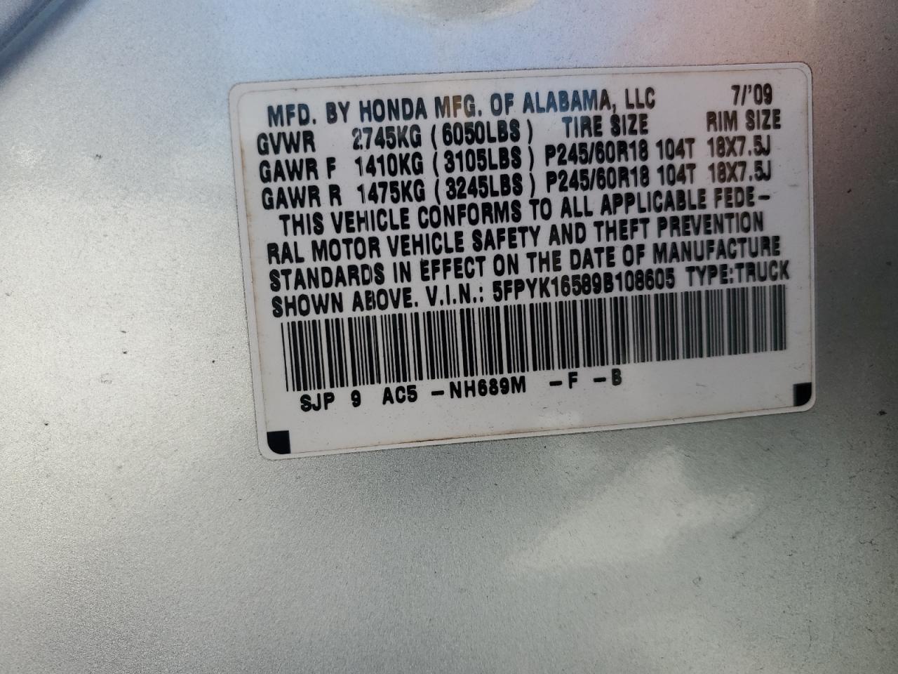2009 Honda Ridgeline - Image 12