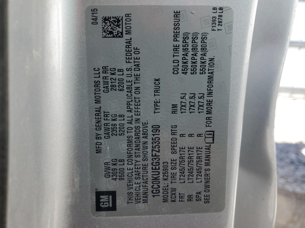 2015 Chevrolet Silverado K2500 Heavy Duty VIN: 1GC0KUEG3FZ535190 Lot: 82052795