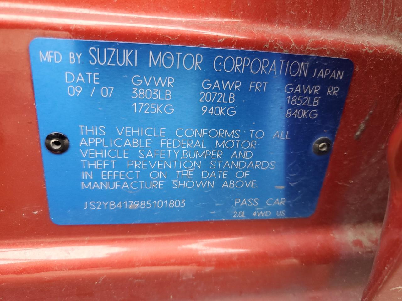 2008 Suzuki SX4 - Image 13