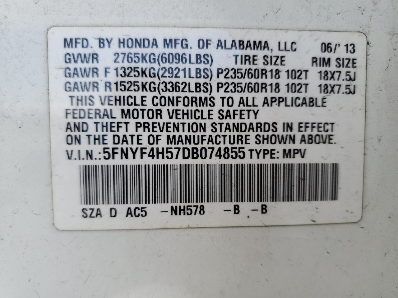2013 Honda Pilot - Image 15