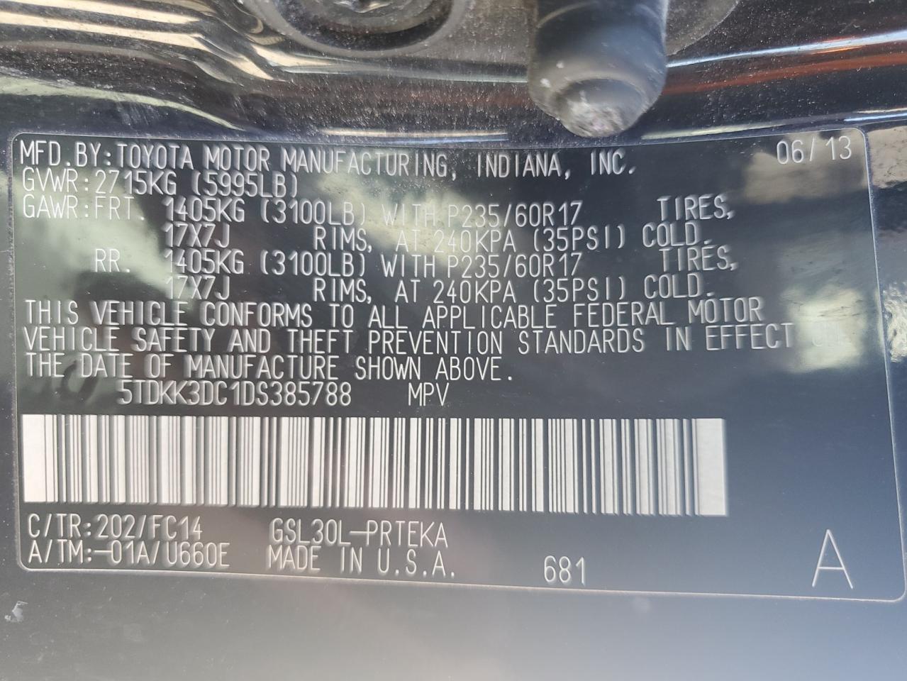 2013 Toyota Sienna - Image 13