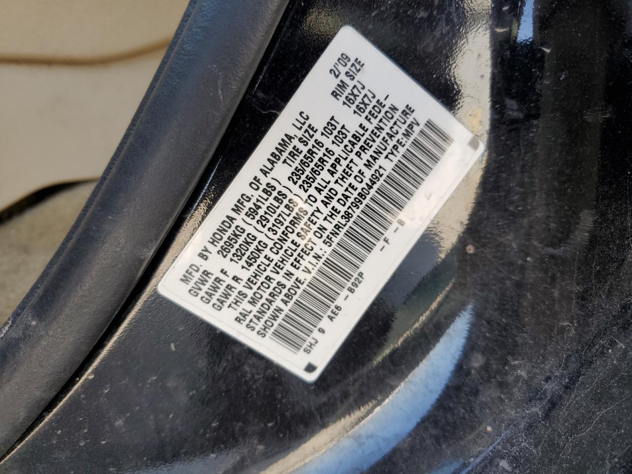 2009 Honda Odyssey - Image 13