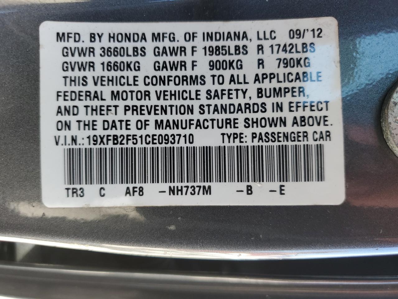 2012 Honda Civic - Image 12