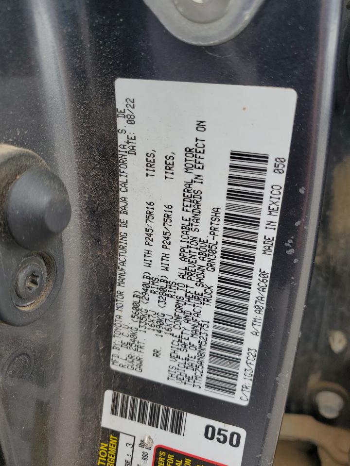 2022 Toyota Tacoma Double Cab VIN: 3TMCZ5AN8NM523751 Lot: 51133785