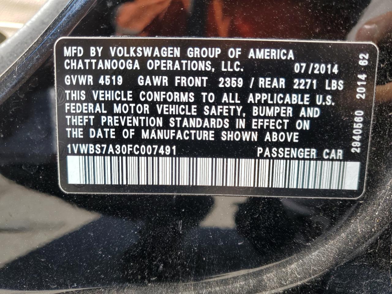 2015 Volkswagen Passat - Image 12