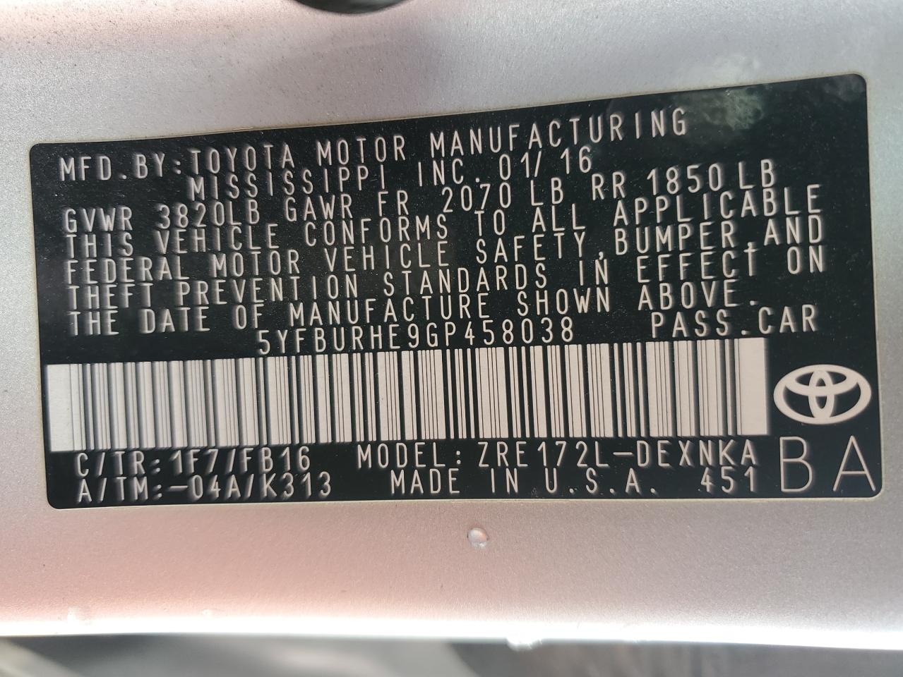 2016 Toyota Corolla - Image 14