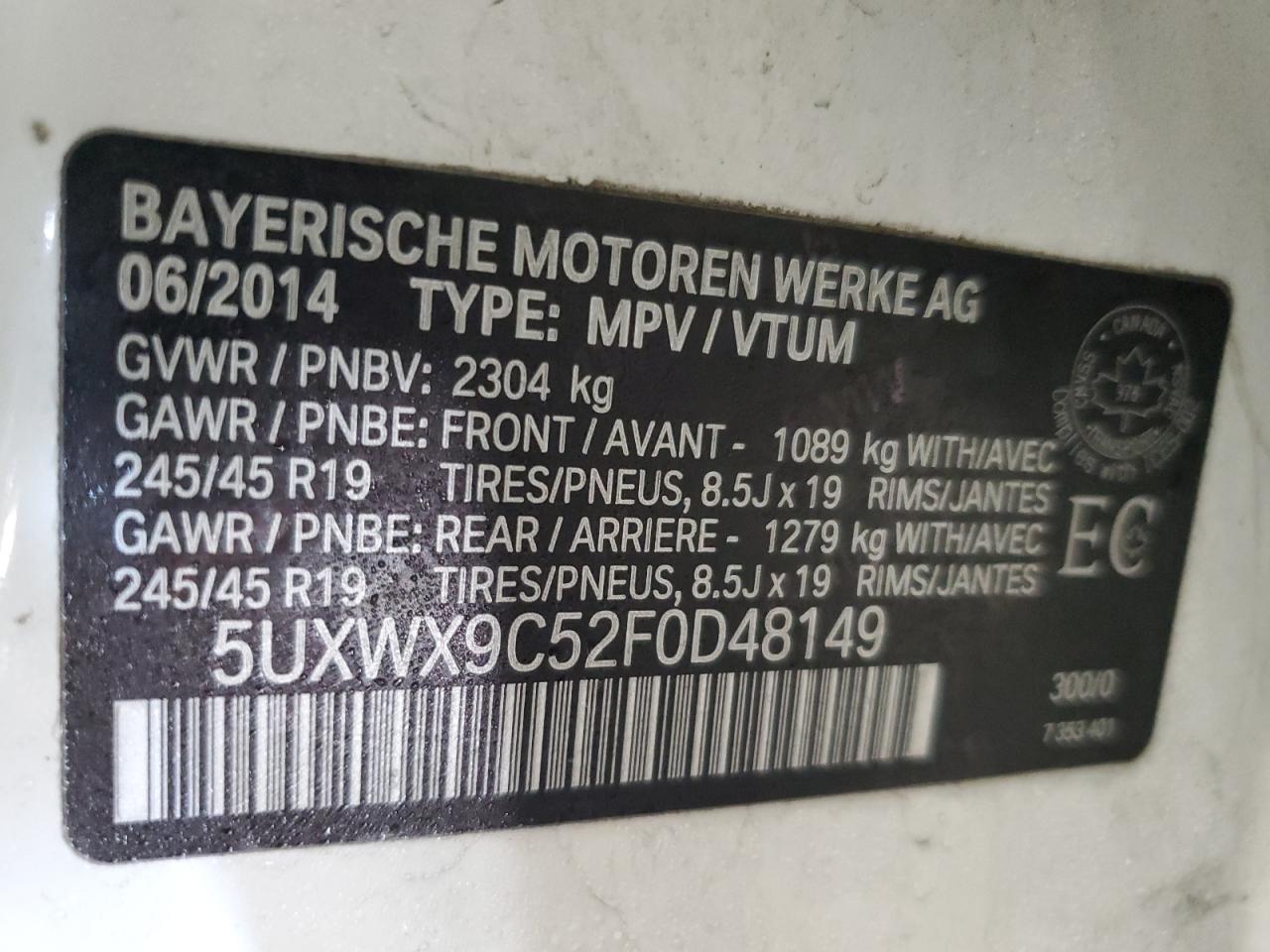 2015 BMW X3 - Image 14