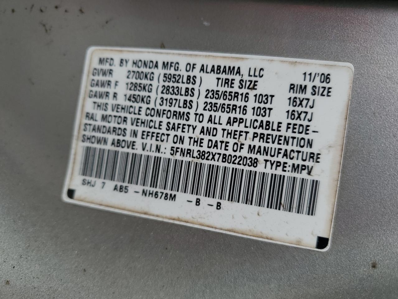 2007 Honda Odyssey - Image 13