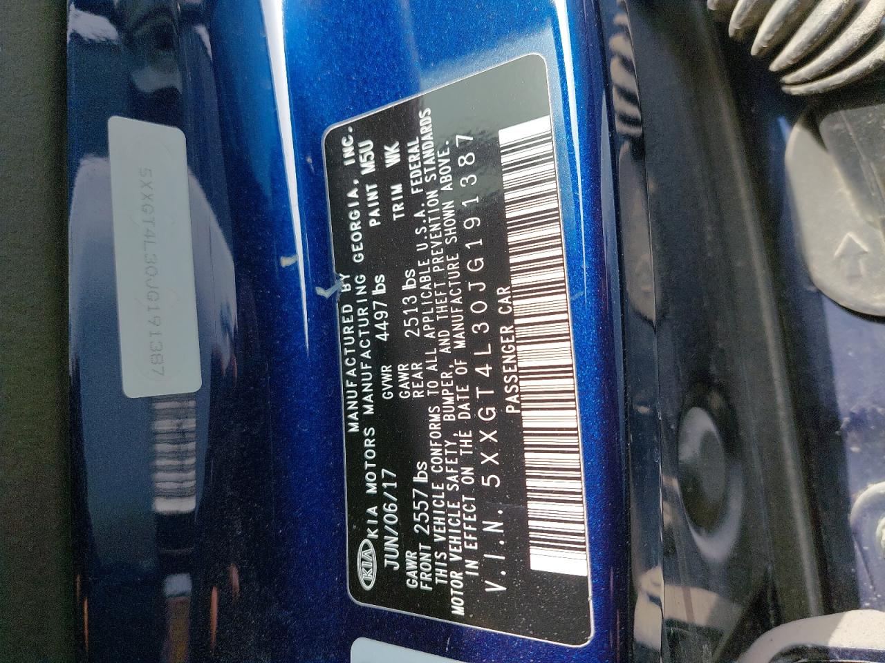 5XXGT4L30JG191387 - 2018 Kia OPTIMA - #47150205
