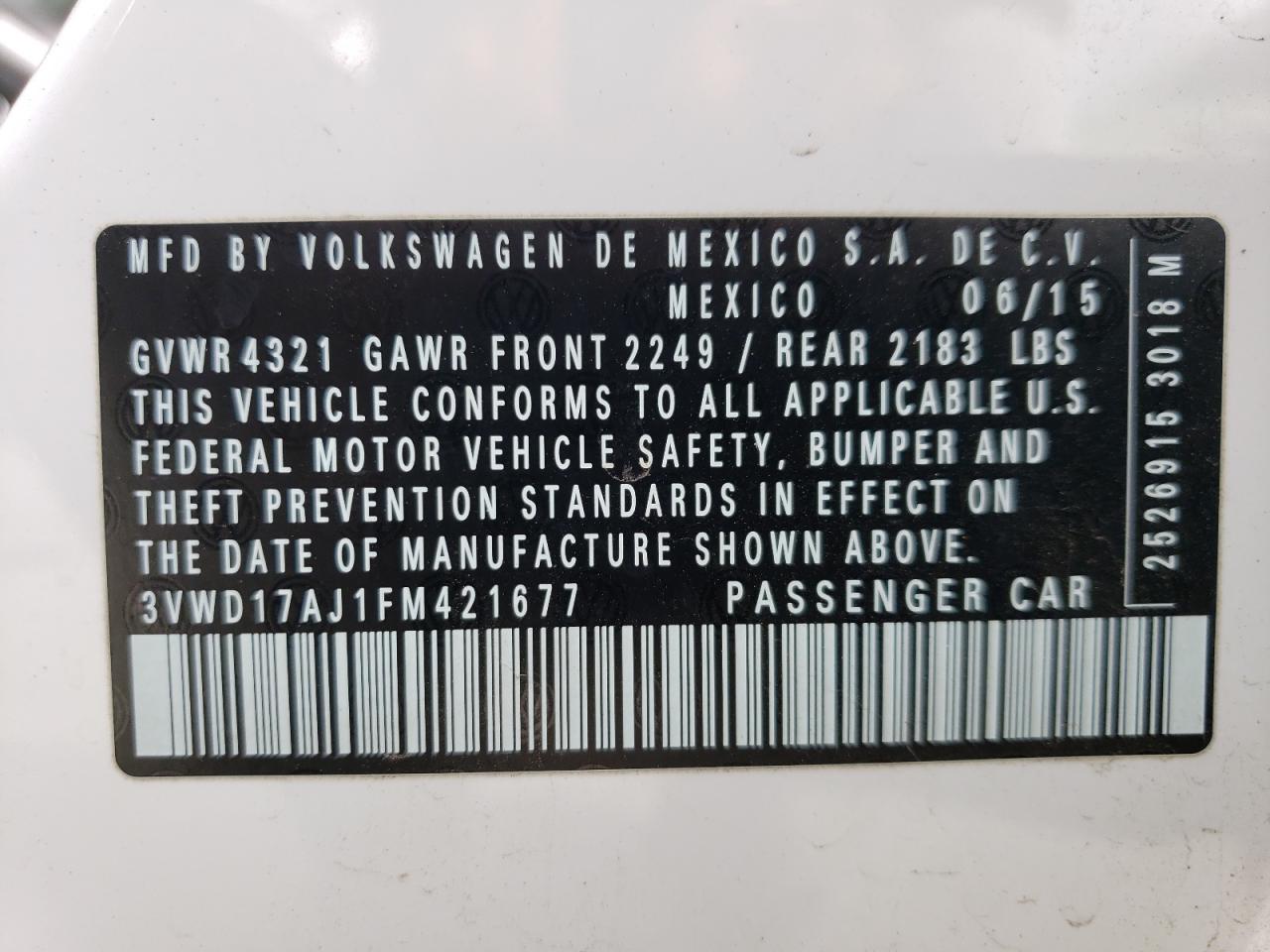 2015 Volkswagen Jetta - Image 13