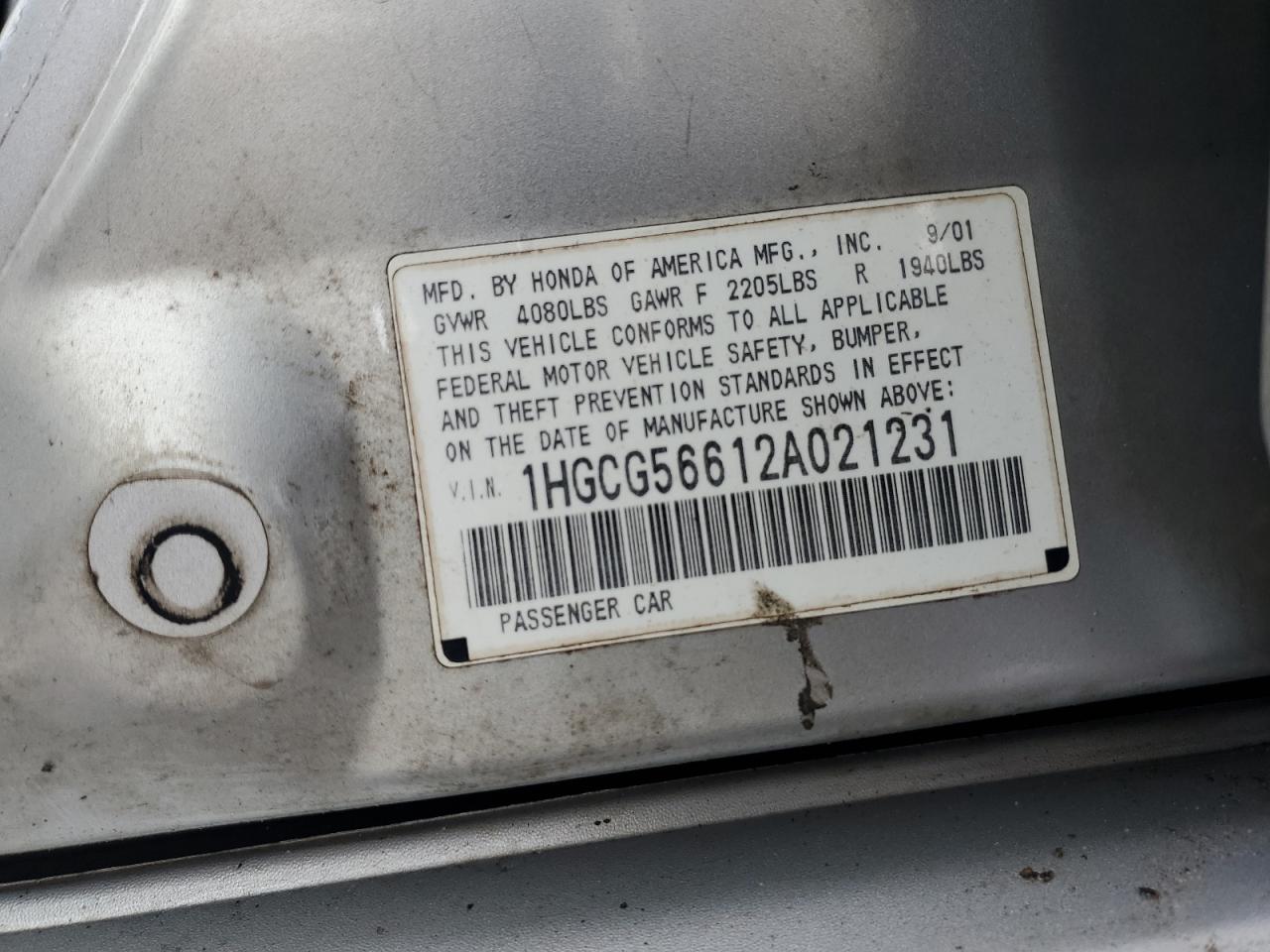 2002 Honda Accord - Image 12