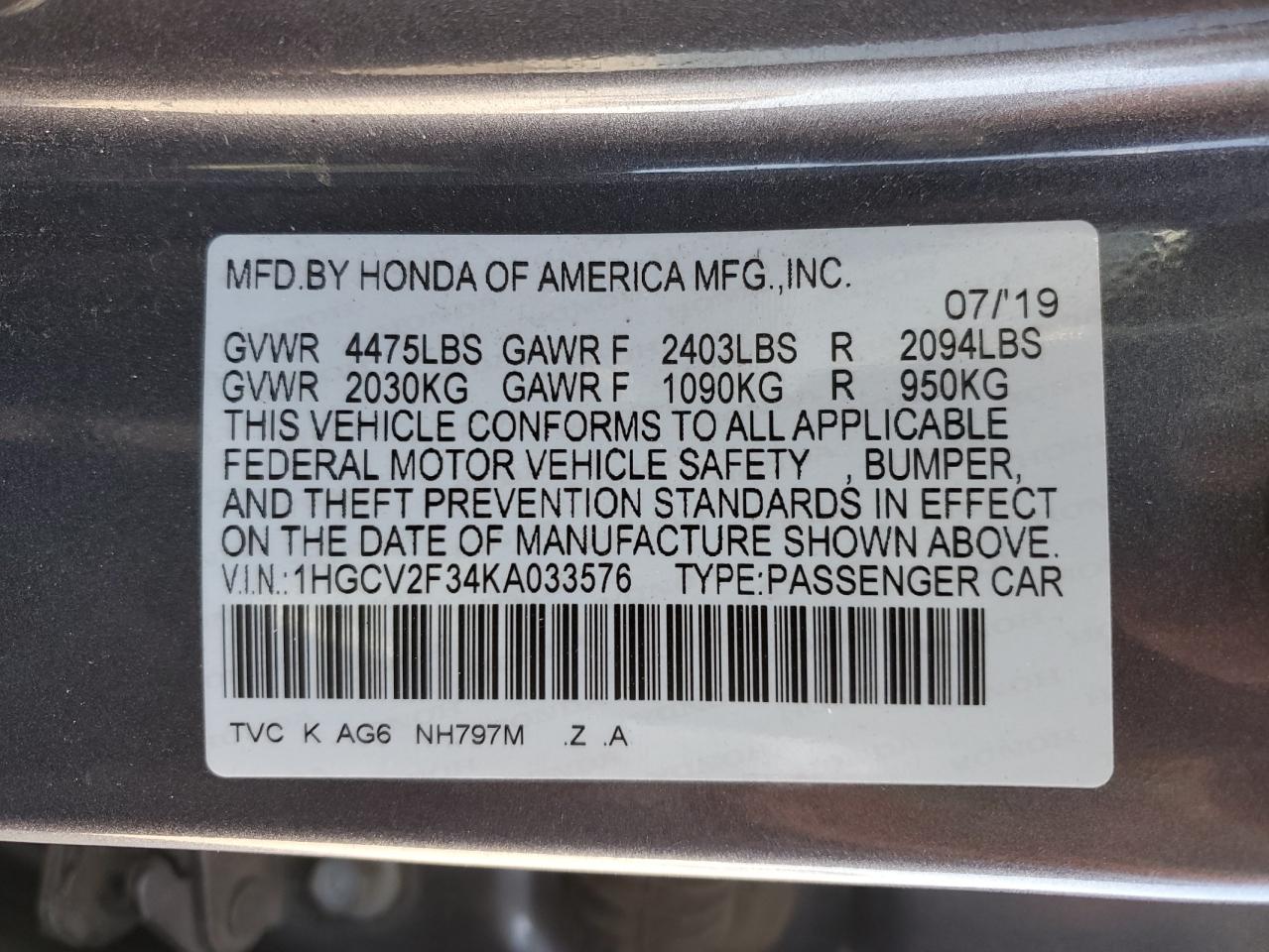 2019 Honda Accord - Image 14