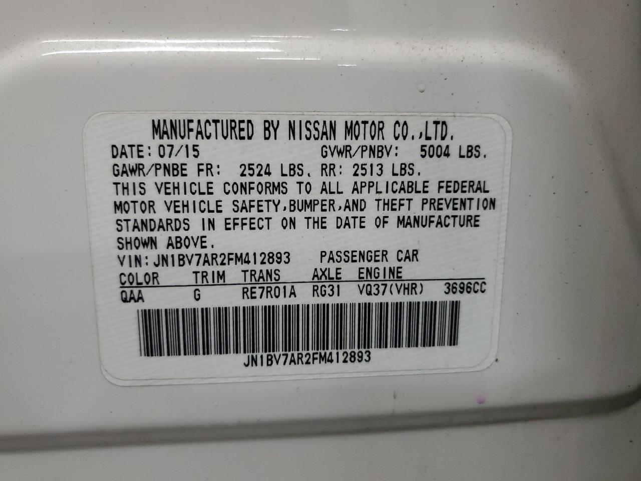 2015 Infiniti Q50 - Image 12