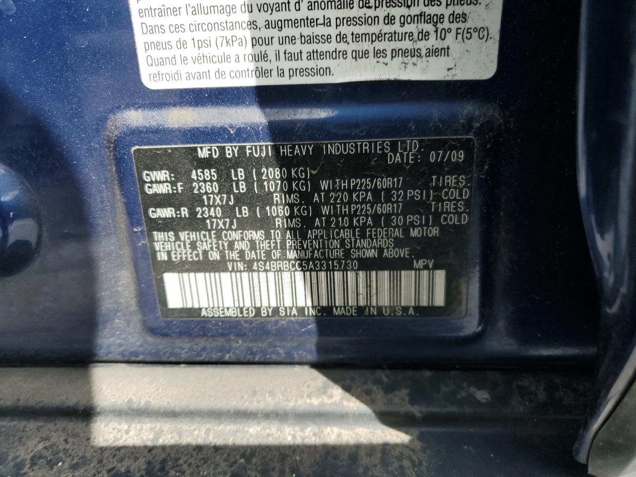 2010 Subaru Outback - Image 12