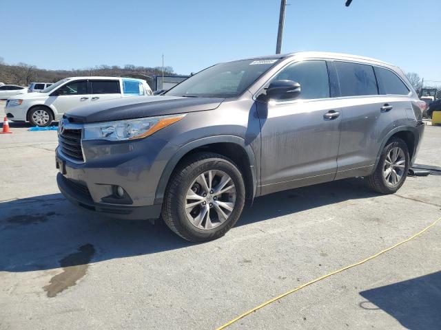 2014 Toyota Highlander Xle de vânzare în Lebanon, TN - Rear End