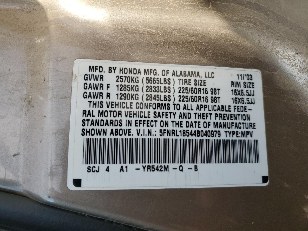 2004 Honda Odyssey - Image 15
