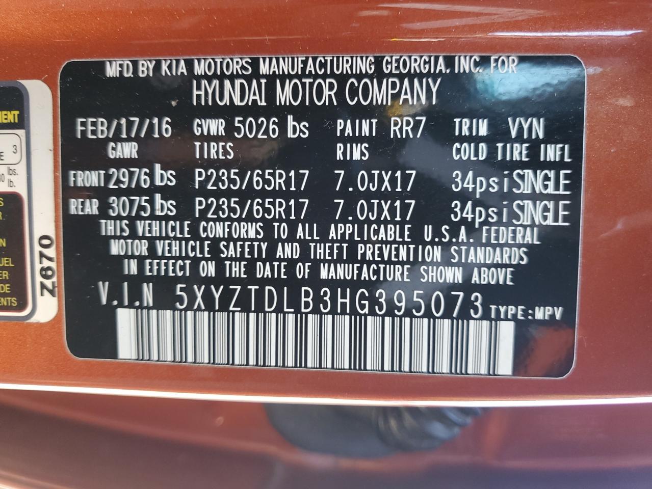 2017 Hyundai Santa Fe - Image 15