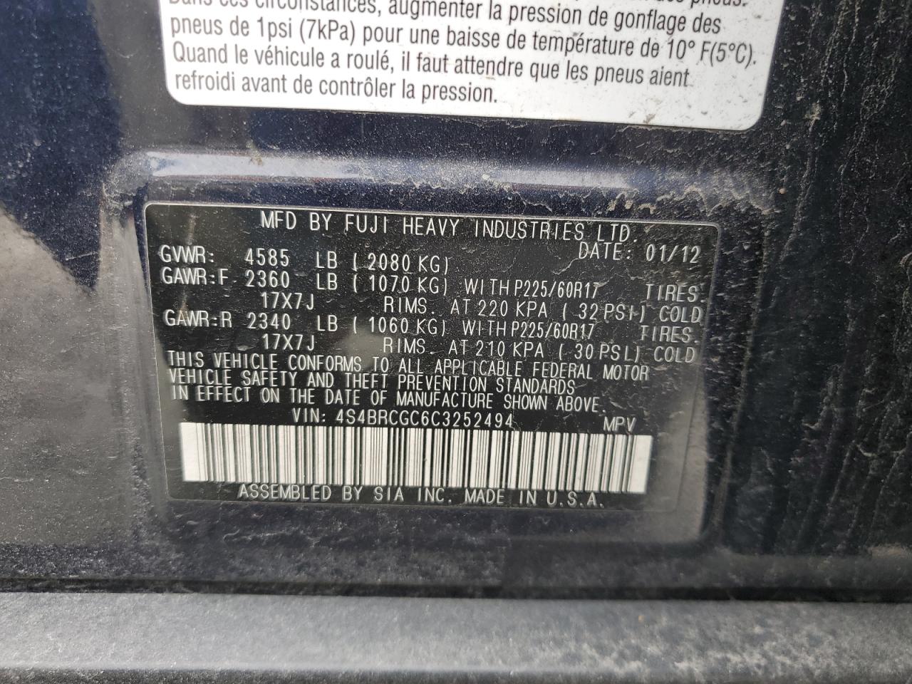 2012 Subaru Outback - Image 14