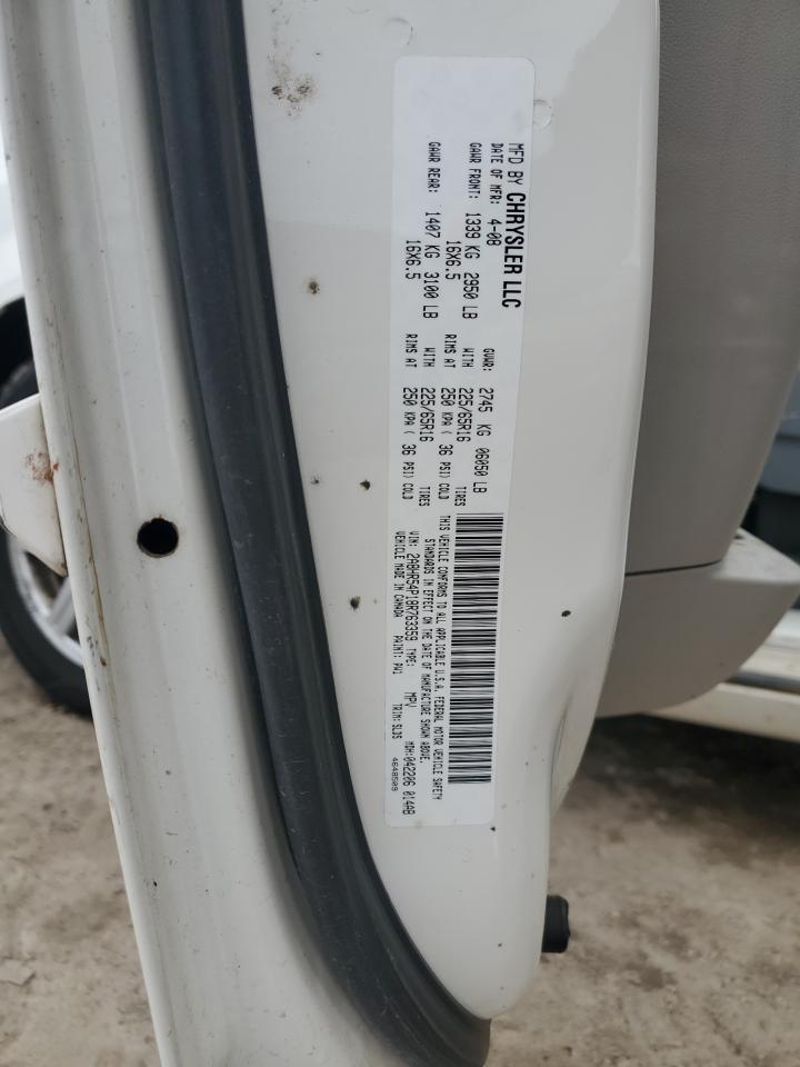 2008 Chrysler Town & Country Touring VIN: 2A8HR54P18R763359 Lot: 71782165