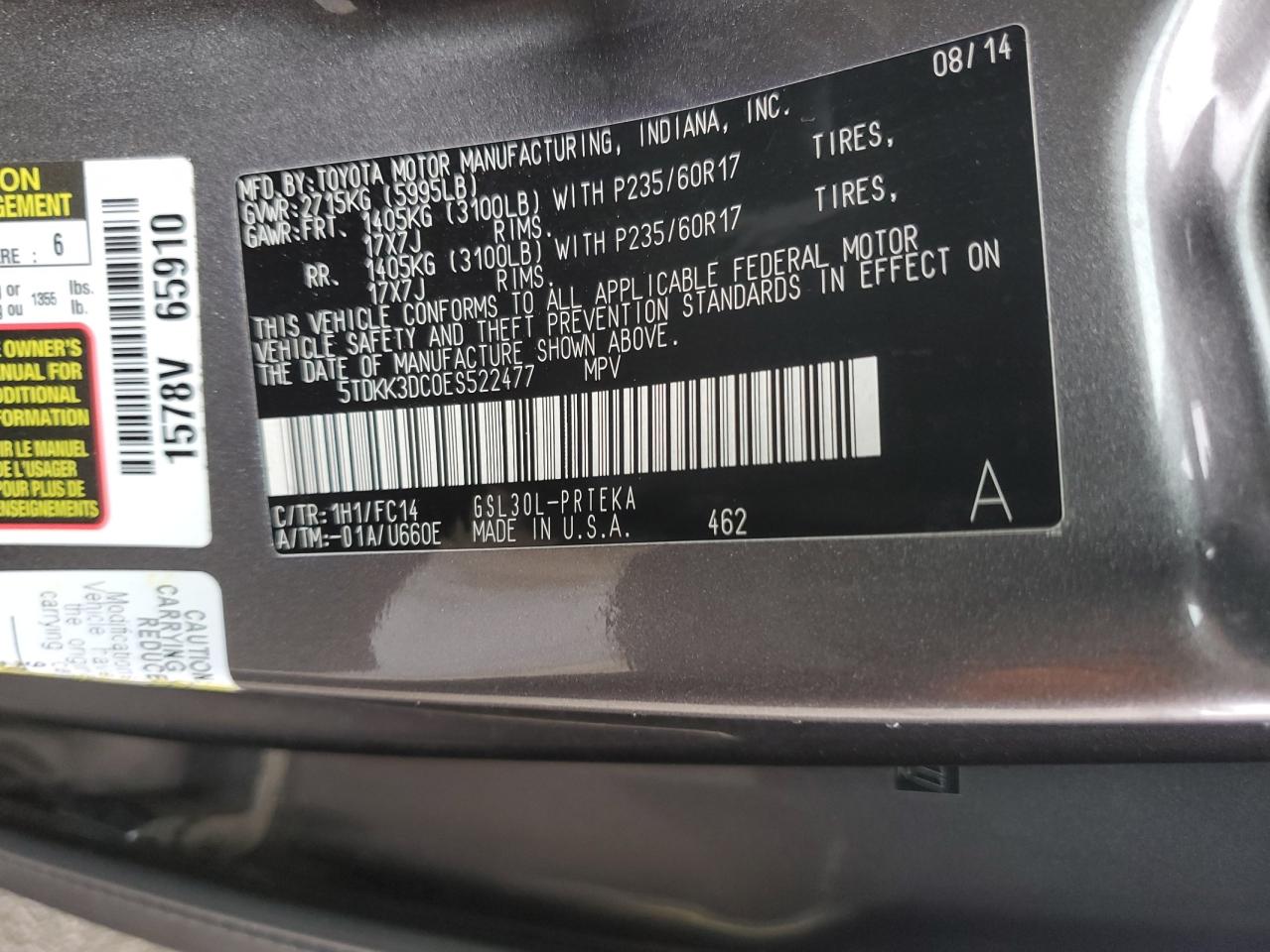 2014 Toyota Sienna - Image 15