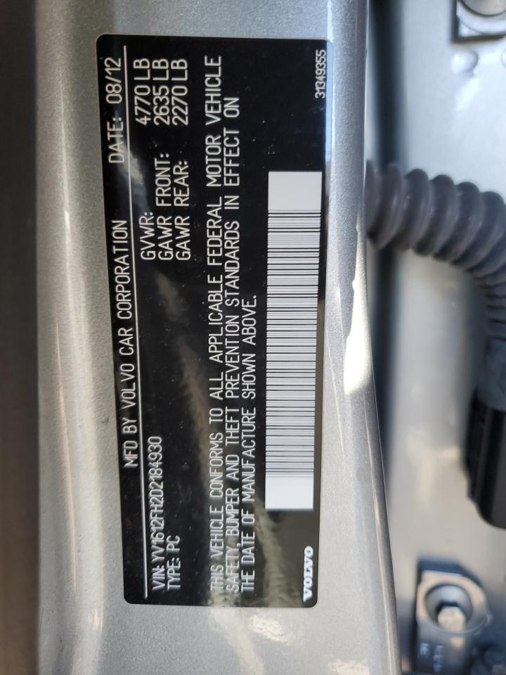 2013 Volvo S60 T5 VIN: YV1612FH2D2184930 Lot: 49429325