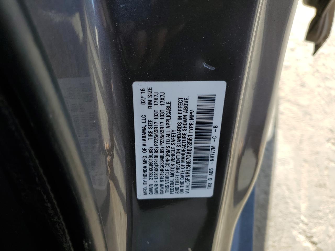 2016 Honda Odyssey - Image 14