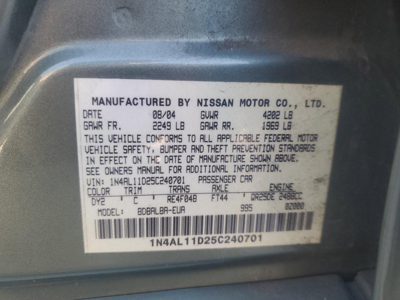 2005 Nissan Altima - Image 14