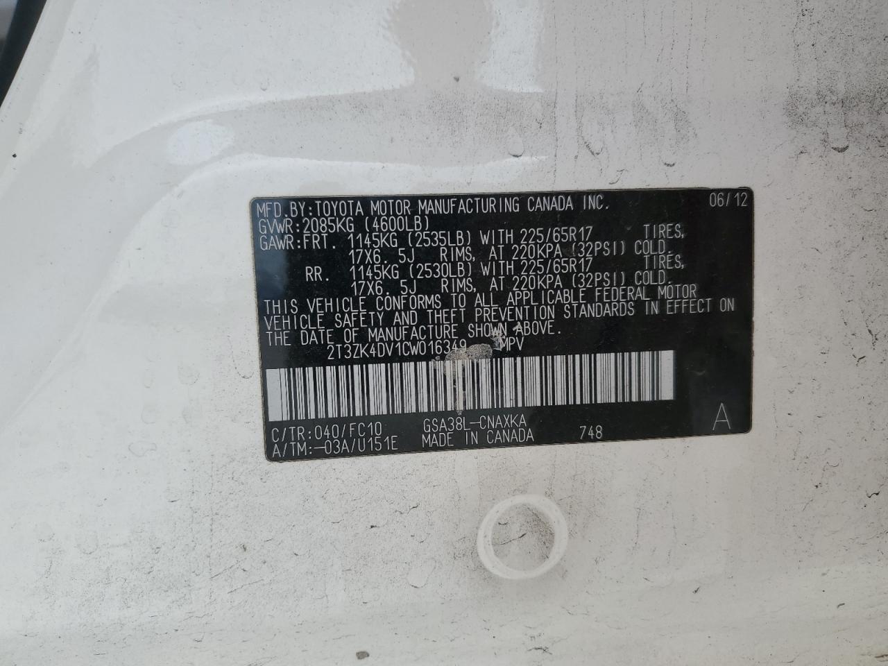 2012 Toyota RAV 4 - Image 15