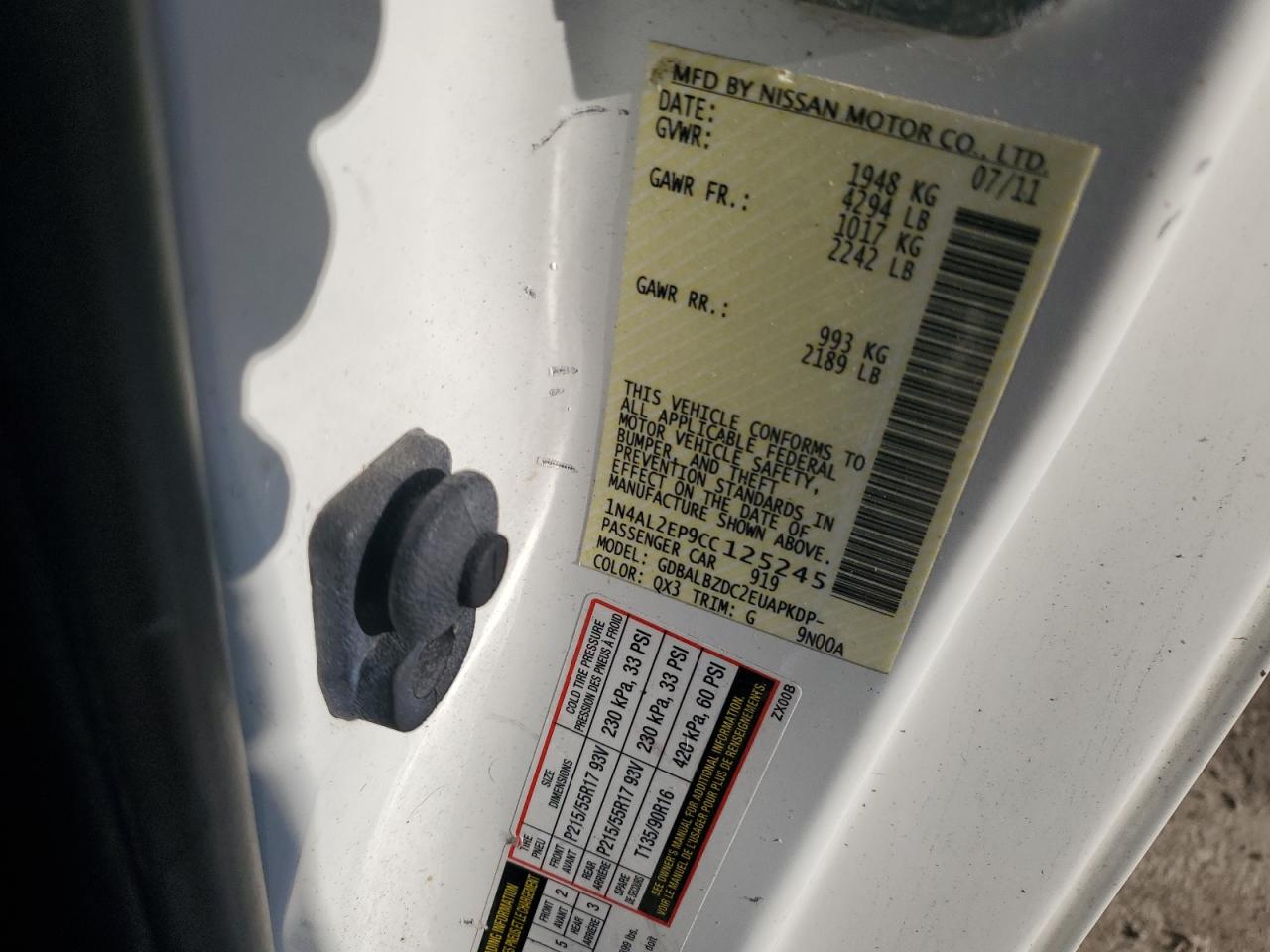 2012 Nissan Altima - Image 12