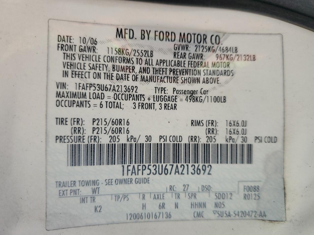 2007 Ford Taurus - Image 12