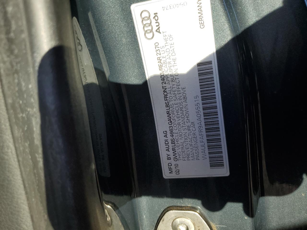 2010 Audi A5 Premium Plus VIN: WAULFAFR9AA055515 Lot: 48198695
