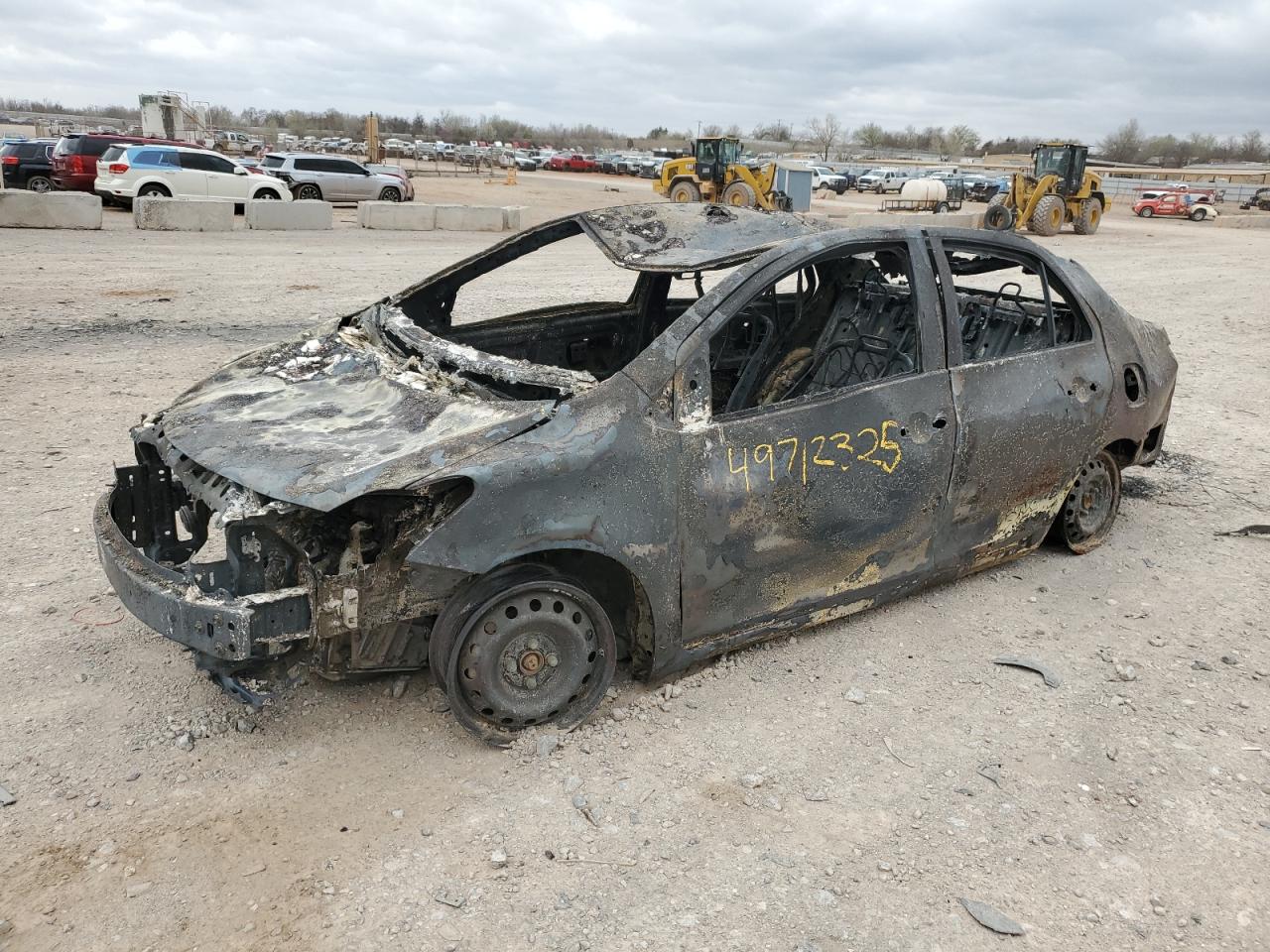 2012 Toyota Yaris de vânzare în Oklahoma City, OK - Burn