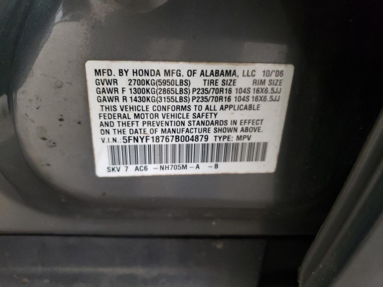 2007 Honda Pilot - Image 13