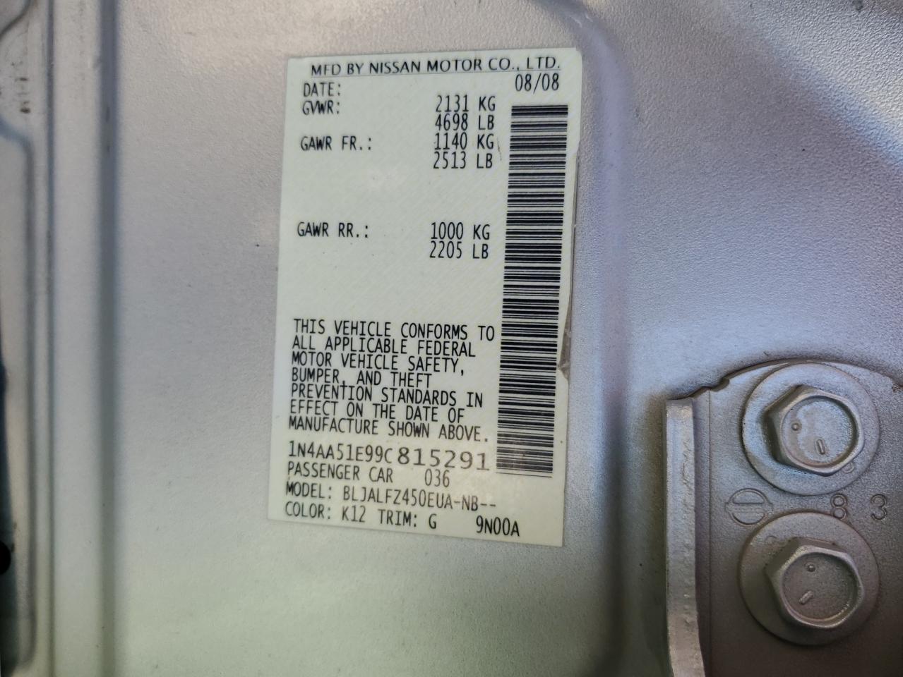 2009 Nissan Maxima - Image 12
