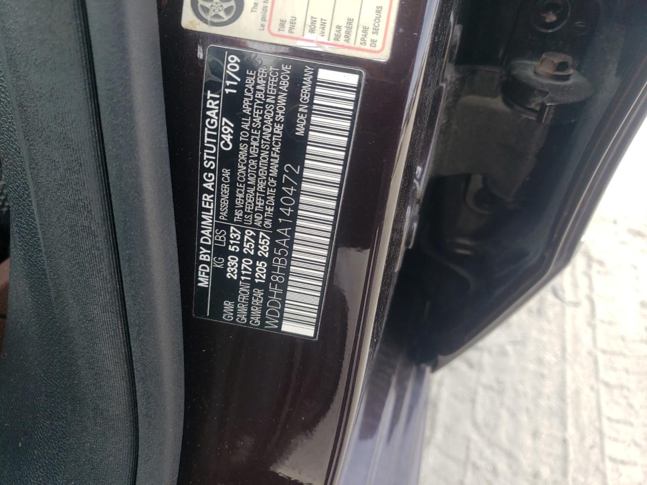 2010 Mercedes-Benz E 350 4Matic VIN: WDDHF8HB5AA140472 Lot: 47589225