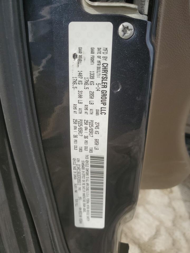 2014 Chrysler Town & Country Touring VIN: 2C4RC1BG3ER395612 Lot: 47886955