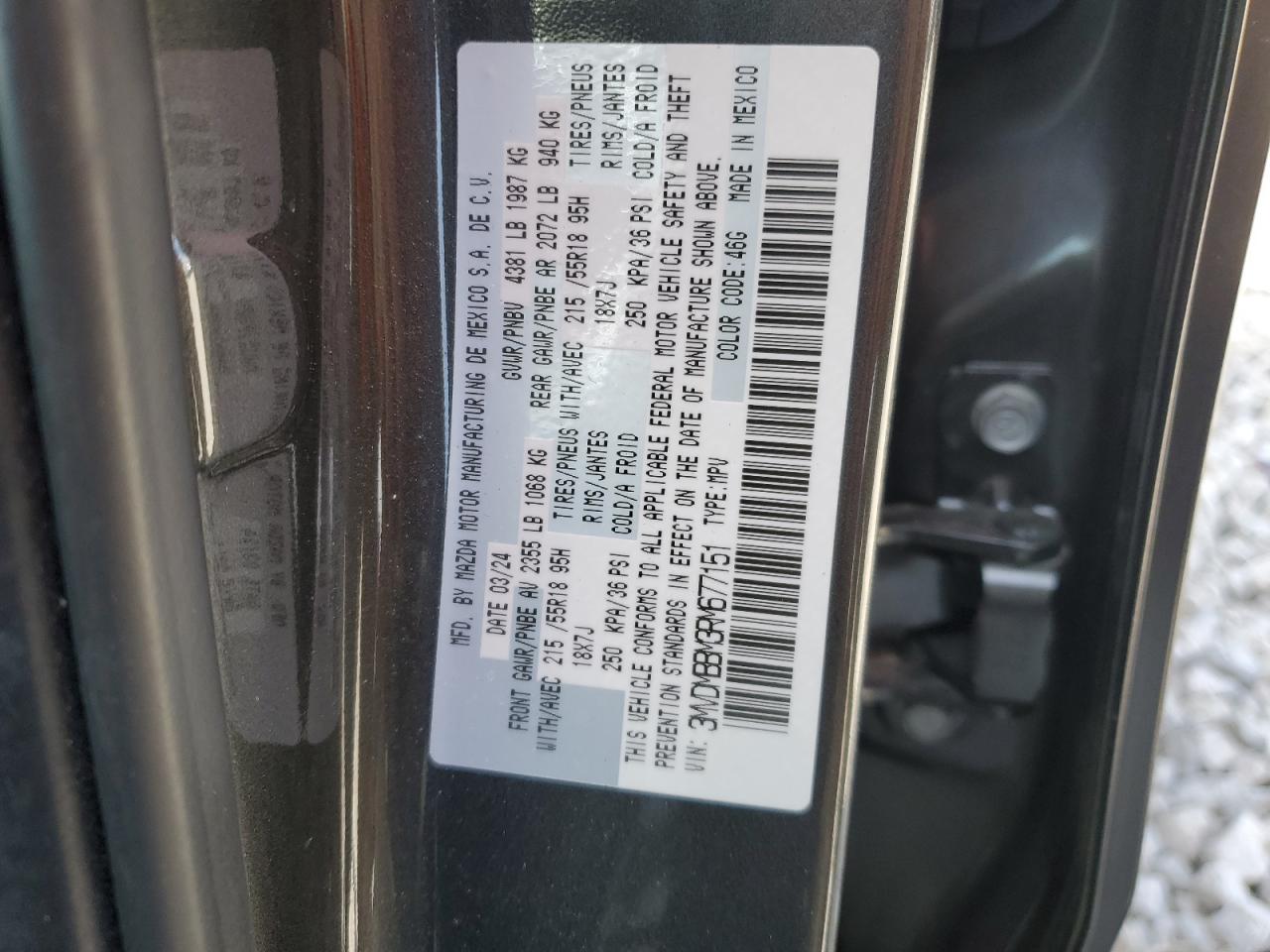 2024 Mazda Cx-30 Select VIN: 3MVDMBBM8RM681499 Lot: 50316695