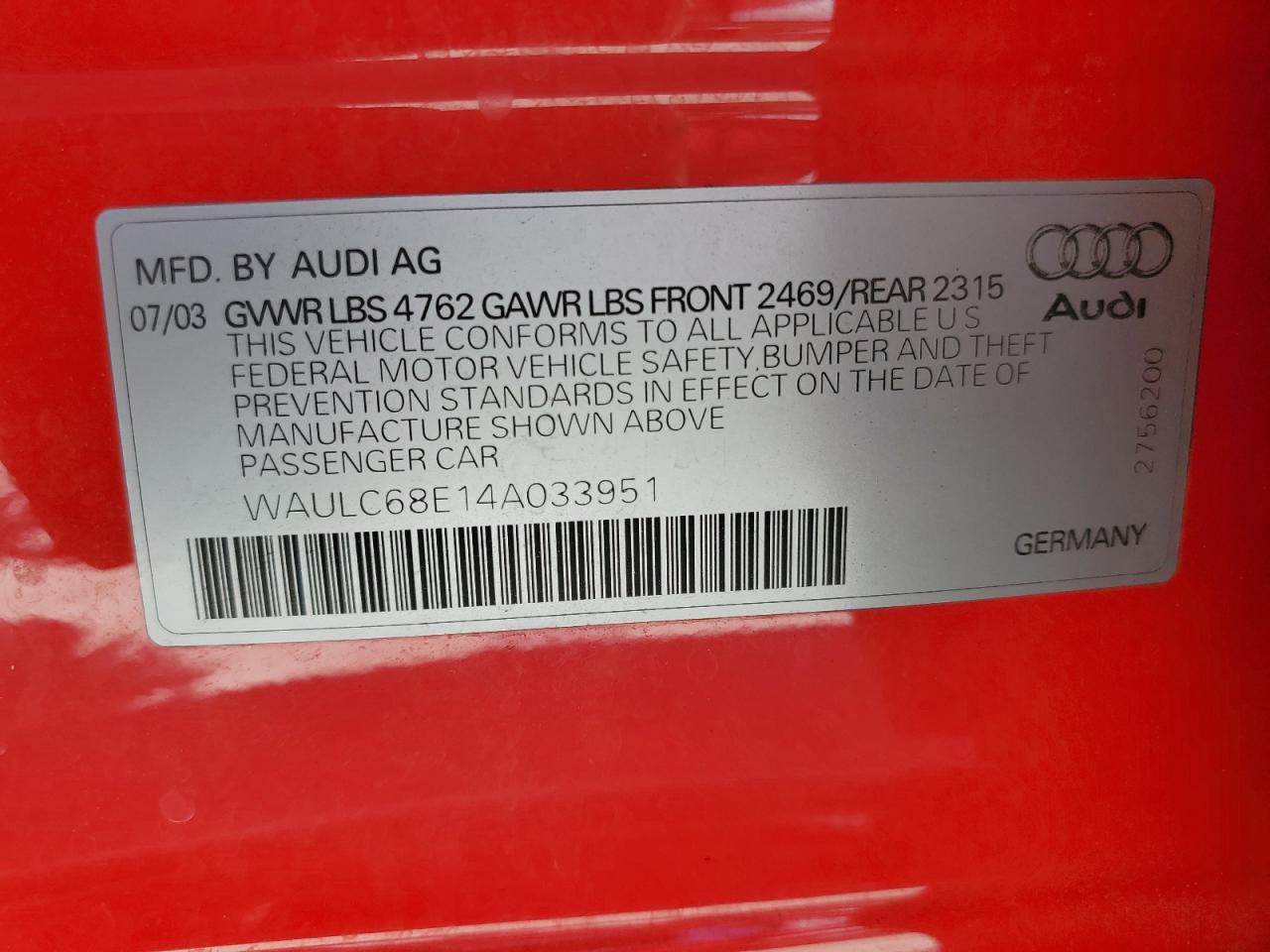 2004 Audi A4 - Image 12