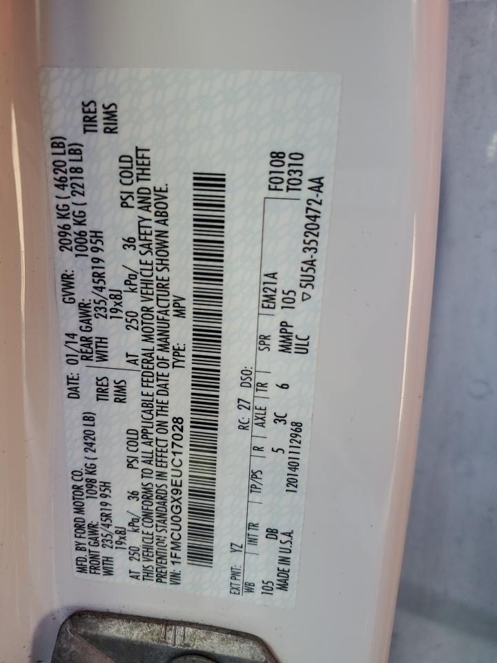 1fmcu0gx9euc17028 1FMCU0GX9EUC17028 2014 Ford Escape Se