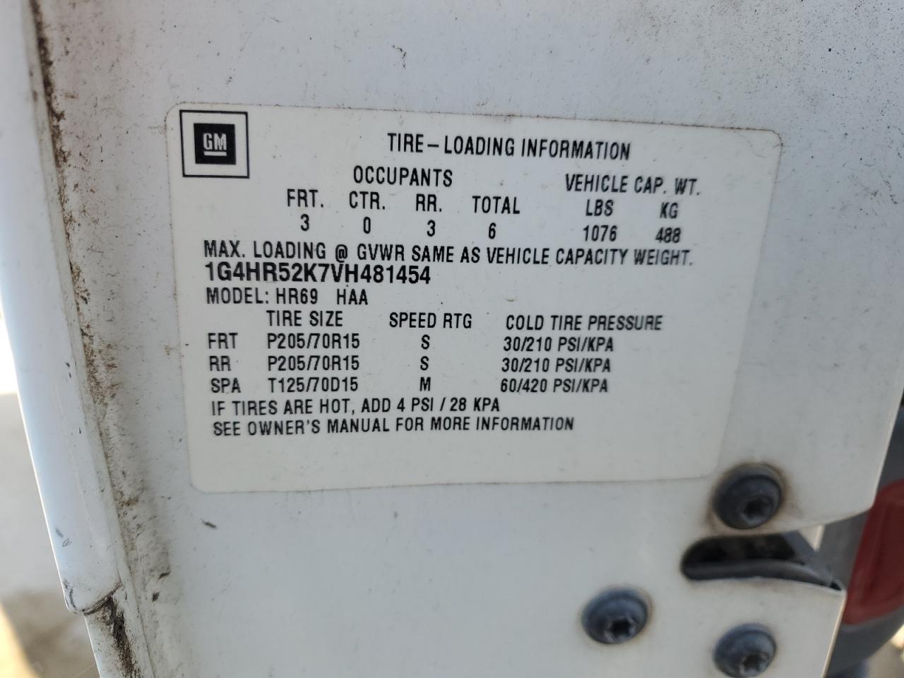 1997 Buick Lesabre Limited VIN: 1G4HR52K7VH481454 Lot: 48700515