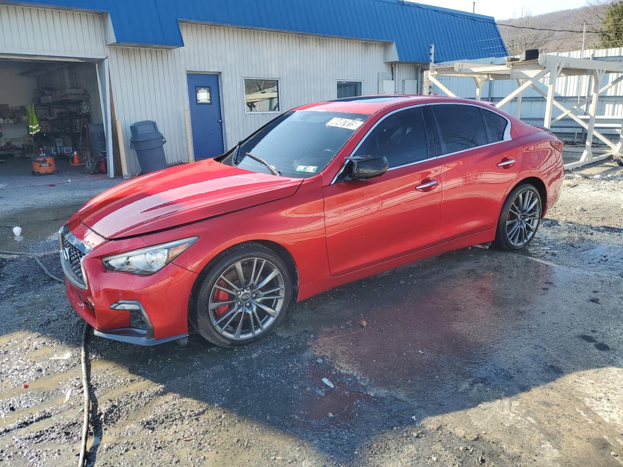 2018 Infiniti Q50 Red Sport 400 zu verkaufen in Grantville, PA - Side