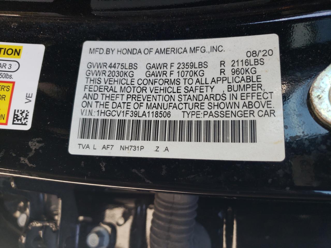 2020 Honda Accord - Image 14