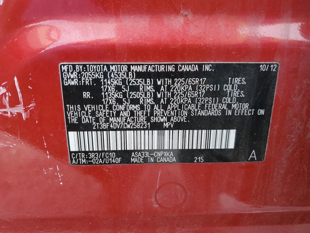 2012 Toyota RAV 4 - Image 14